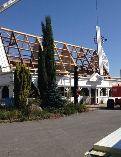 recontruction d'reconstruction d'un restaurant à Collégien